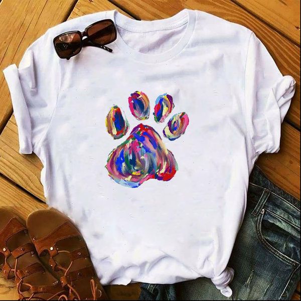 women 2021 cartoon dog paw color paint print animal pet lady ladies graphic female womens t shirt t shirts tee t, White
women 2021 cartoon dog paw color paint print animal pet lady ladies graphic female womens t shirt t shirts tee t, White