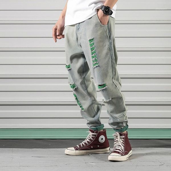 spring new jeans men fashion retro casual torn holes denim pants man streetwear hip hop loose cowboy trousers male clothes1, Blue
spring new jeans men fashion retro casual torn holes denim pants man streetwear hip hop loose cowboy trousers male clothes1, Blue