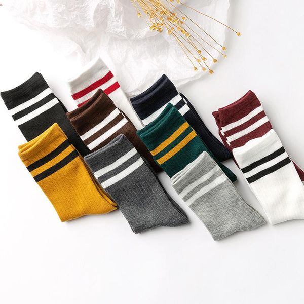 men's socks style two stripes crew cotton lovely colorful sox designer leisure men suit wholesale, Black
men's socks style two stripes crew cotton lovely colorful sox designer leisure men suit wholesale, Black