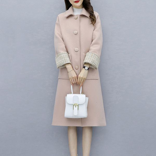 2020 women's spring autumn new style large size casual long solid color luxury long-sleeved woolen coat female a570, Black
2020 women's spring autumn new style large size casual long solid color luxury long-sleeved woolen coat female a570, Black