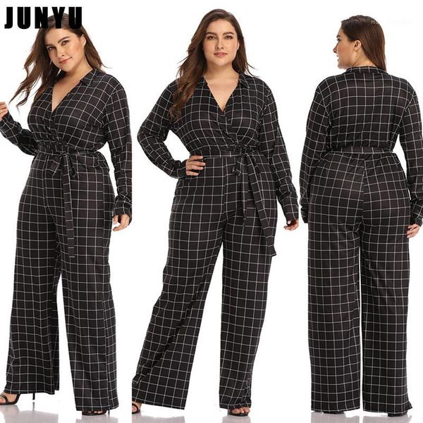 women's pants & capris women bodysuit spring long sleeve plaid v-neck shirt bow elegant office wide loose trousers jumpsuit plus size r, Black;white
women's pants & capris women bodysuit spring long sleeve plaid v-neck shirt bow elegant office wide loose trousers jumpsuit plus size r, Black;white