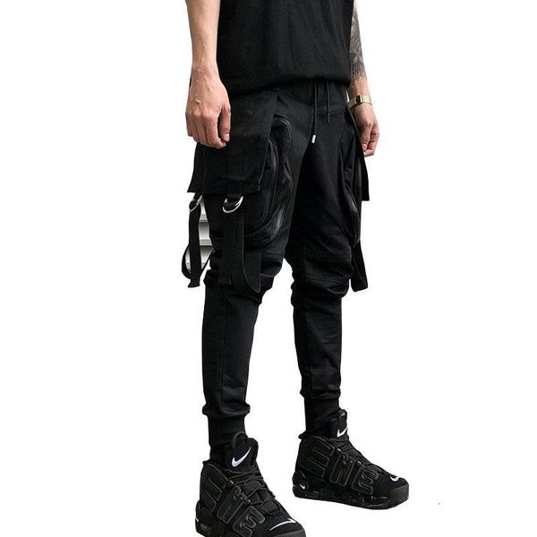 2019 new big pockets streetwear trousers hip hop punk harem pants jogger sweatpants male cargo pants drop shipping lbz60, Black
2019 new big pockets streetwear trousers hip hop punk harem pants jogger sweatpants male cargo pants drop shipping lbz60, Black