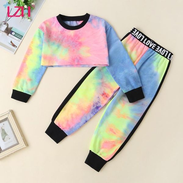 lzh autumn high waist color long sleeve short shirt +elastic letters trousers 2pcs suits fashion tie dye baby girls clothes set, White
lzh autumn high waist color long sleeve short shirt +elastic letters trousers 2pcs suits fashion tie dye baby girls clothes set, White