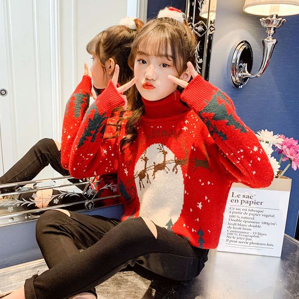 girls' christmas sweater 2020 new foreign sle high collar pullover red plush children's autumn and winter thick knitted bottom shi, Blue
girls' christmas sweater 2020 new foreign sle high collar pullover red plush children's autumn and winter thick knitted bottom shi, Blue