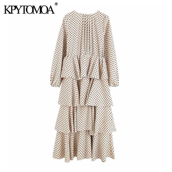 kpytomoa women elegant fashion polka dot ruffled midi dress vintage long sleeve drawstring tied pleated female dresses vestidos lj201204, Black
kpytomoa women elegant fashion polka dot ruffled midi dress vintage long sleeve drawstring tied pleated female dresses vestidos lj201204, Black