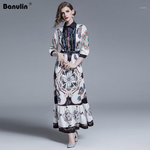 banulin new 2019 fashion runway designer summer dress women's turn down collar floral print pleated vintage maxi shirt dresses1, Black;gray
banulin new 2019 fashion runway designer summer dress women's turn down collar floral print pleated vintage maxi shirt dresses1, Black;gray