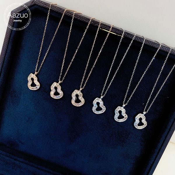chains aazuo 18k orignal white gold rose real diamonds 0.2ct mini gourd necklace gifted for women wedding link chain au750, Silver
chains aazuo 18k orignal white gold rose real diamonds 0.2ct mini gourd necklace gifted for women wedding link chain au750, Silver