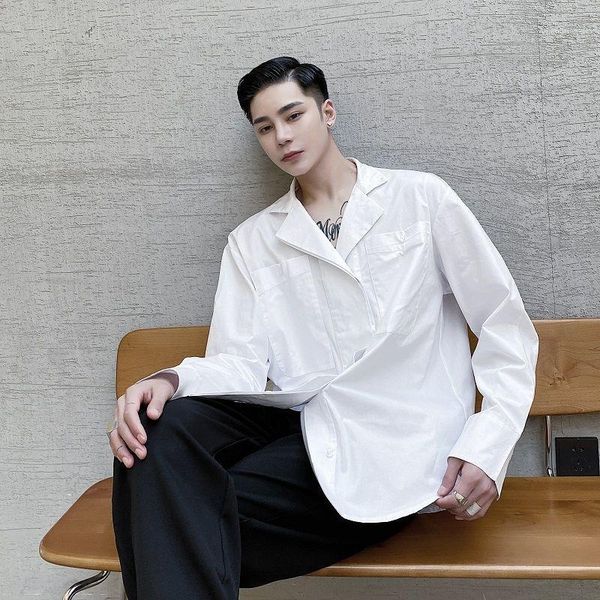 2020spring and autumn new youth popular personality design literary style solid color loose long sleeve shirt fashion casual, White;black
2020spring and autumn new youth popular personality design literary style solid color loose long sleeve shirt fashion casual, White;black