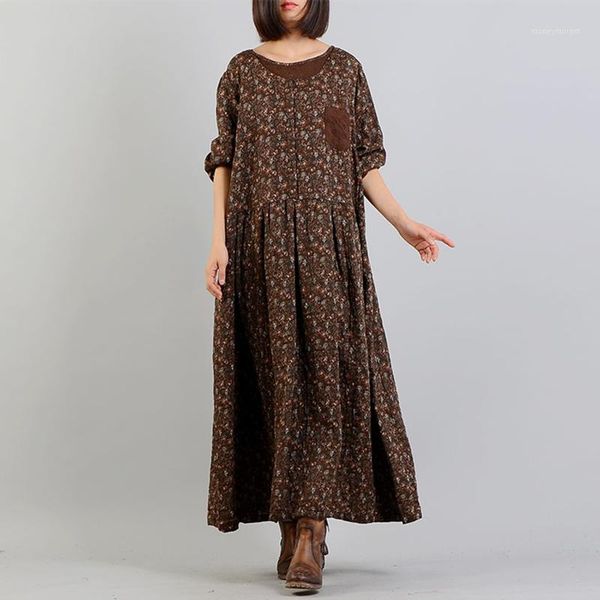 johnature 2018 spring new cotton linen women print dresses loose waist o-neck patchwork nine points sleeve long dresses1, White;black
johnature 2018 spring new cotton linen women print dresses loose waist o-neck patchwork nine points sleeve long dresses1, White;black