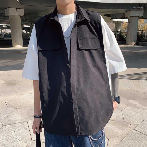 summer shirt men's fashion hit color casual short sleeve shirt men streetwear wild loose overalls shirts mens -5xl dress1, White;black
summer shirt men's fashion hit color casual short sleeve shirt men streetwear wild loose overalls shirts mens -5xl dress1, White;black
