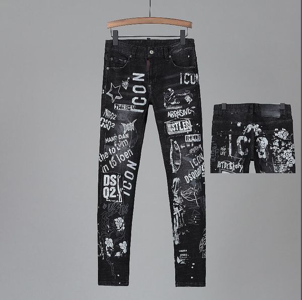 wholesale- italian luxury rose embroidered jeans 2017 new designer men jeans slim fit mens printed jeans biker denim pants, Blue
wholesale- italian luxury rose embroidered jeans 2017 new designer men jeans slim fit mens printed jeans biker denim pants, Blue