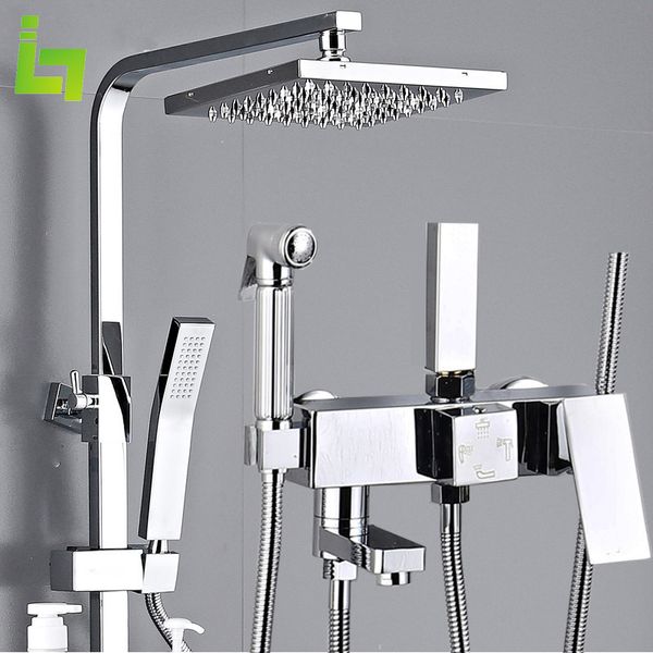 chrome shower faucet set rainfall all metal bathtub mixer tap 4-way with bidet stainless steel
chrome shower faucet set rainfall all metal bathtub mixer tap 4-way with bidet stainless steel
