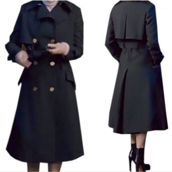 women's trench coats s-6xl / spring women fashion personalized customization large-size mid-length casual slim double-breasted lapel co, Tan;black
women's trench coats s-6xl / spring women fashion personalized customization large-size mid-length casual slim double-breasted lapel co, Tan;black
