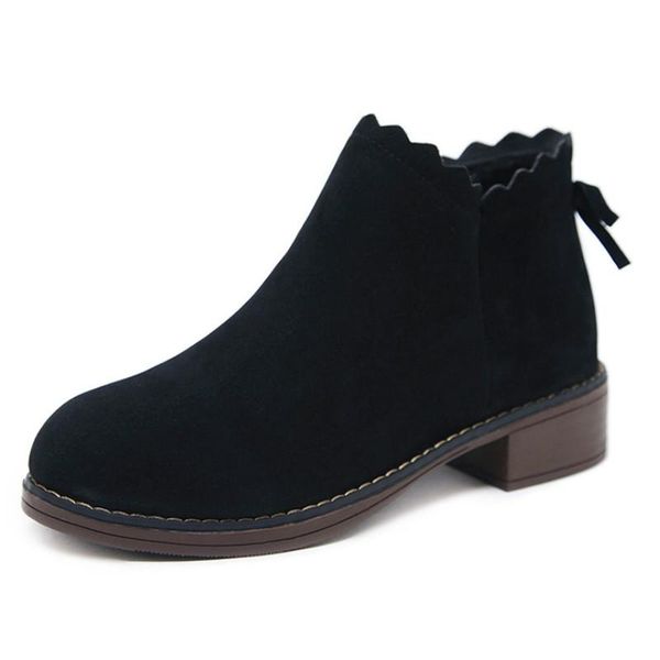 boots women's single comfortable round head solid color suede non-slip wear-resistant simple wild platform shoes u23-89, Black
boots women's single comfortable round head solid color suede non-slip wear-resistant simple wild platform shoes u23-89, Black