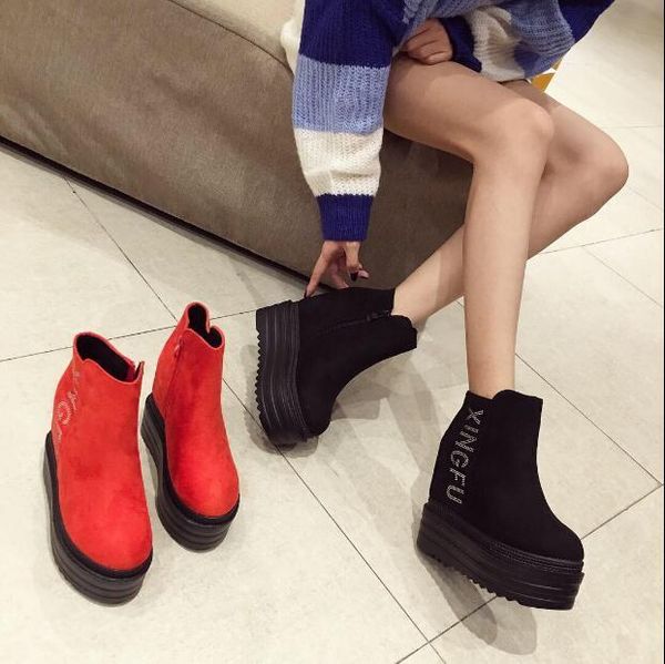2020 two inches wedge heels super high suede martin boots cake sponge more shoes wayg, Black
2020 two inches wedge heels super high suede martin boots cake sponge more shoes wayg, Black