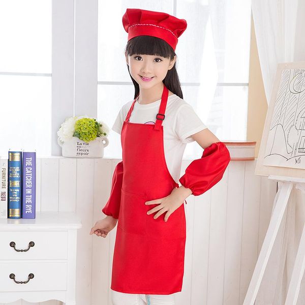 aprons 1set solid color children apron child painting craft anti-fouling front pocket bib baby pinafore polyester l/xl cooking supplies
aprons 1set solid color children apron child painting craft anti-fouling front pocket bib baby pinafore polyester l/xl cooking supplies