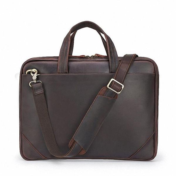 vintage slim men's briefcase genuine cowhide leather 15.6'' lapbag crazy horse leather business messenger bag work tote
vintage slim men's briefcase genuine cowhide leather 15.6'' lapbag crazy horse leather business messenger bag work tote