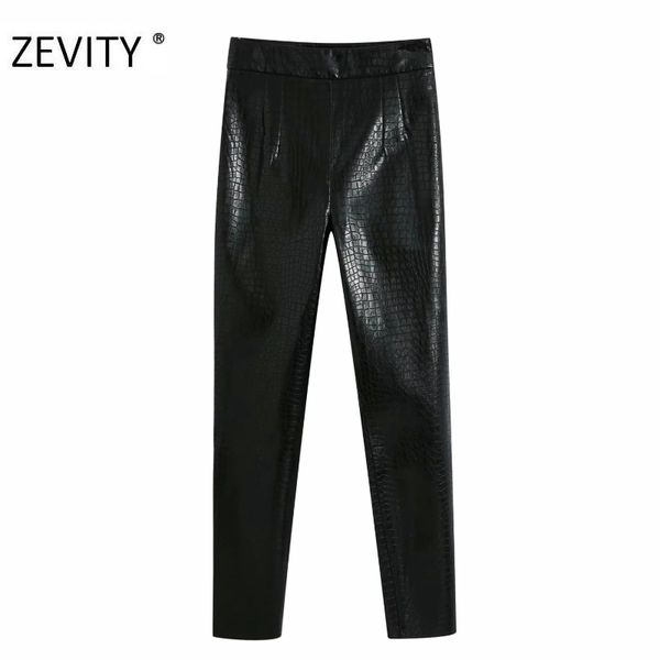 zevity women fashion snake skin pattern pu leather pencil pants female zipper casual slim long trousers chic autumn pants lj201201, Black;white
zevity women fashion snake skin pattern pu leather pencil pants female zipper casual slim long trousers chic autumn pants lj201201, Black;white