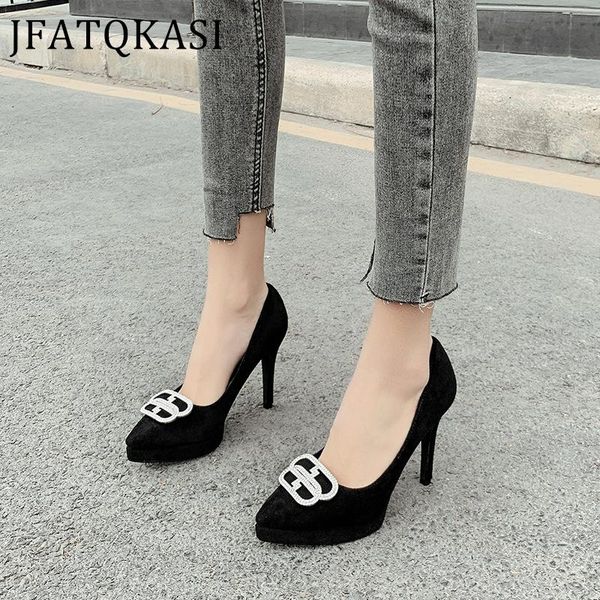 women high heels spring pointed crystal thin heel female overheight pumps fashion brand ladies wedding shoes 2021 new style, Black
women high heels spring pointed crystal thin heel female overheight pumps fashion brand ladies wedding shoes 2021 new style, Black