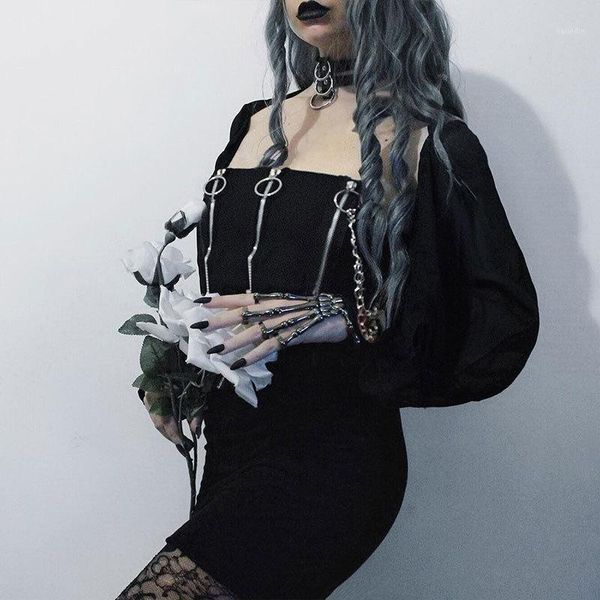 black white dark punk women short blouse 2021 lady chains gothic blusa square collar puff sleeve zipper full jersey solid1
black white dark punk women short blouse 2021 lady chains gothic blusa square collar puff sleeve zipper full jersey solid1