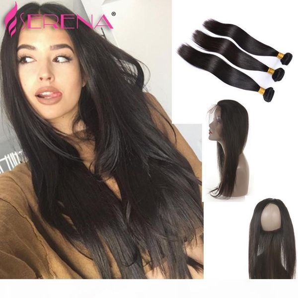 360 lace silk straight 360 lace frontal with bundles human hair with frontal 360 closure with baby hair peruvian black hair extensions, Black;brown
360 lace silk straight 360 lace frontal with bundles human hair with frontal 360 closure with baby hair peruvian black hair extensions, Black;brown
