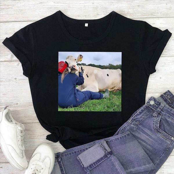 t shirt women summer short sleeve koe knuffelen t shirts funny t shirts drop shipping, White
t shirt women summer short sleeve koe knuffelen t shirts funny t shirts drop shipping, White
