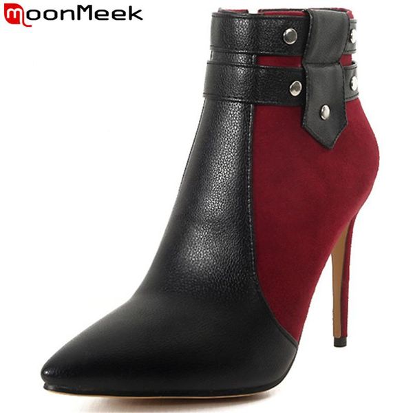 boots moonmeek 2021 fashion ankle for women pointed toe zip autumn winter thin high heels ladies shoes plus size, Black
boots moonmeek 2021 fashion ankle for women pointed toe zip autumn winter thin high heels ladies shoes plus size, Black