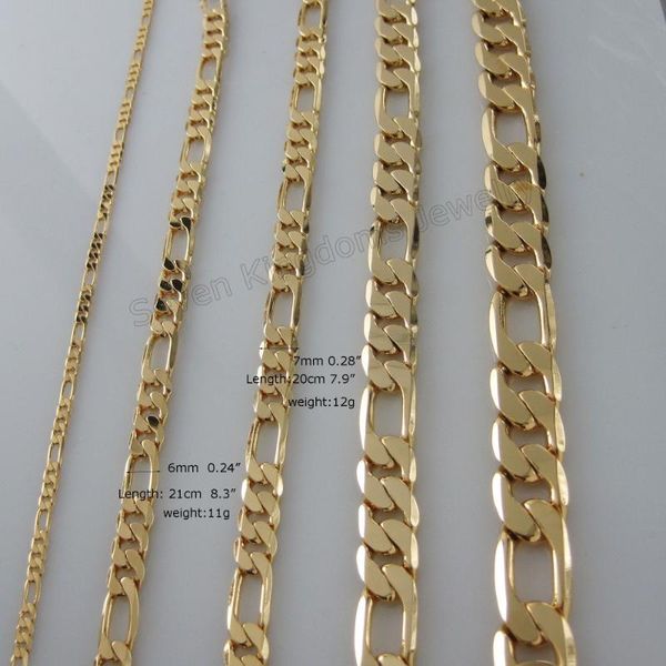 foromance /5 sizes available - yellow gold gp filled figaro 1 by 3 link bracelet refer to the picture, Black
foromance /5 sizes available - yellow gold gp filled figaro 1 by 3 link bracelet refer to the picture, Black