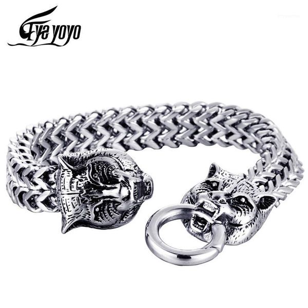 eyeyoyo stainless steel leopard head bracelet men mesh chain animal jewelry1, Golden;silver
eyeyoyo stainless steel leopard head bracelet men mesh chain animal jewelry1, Golden;silver