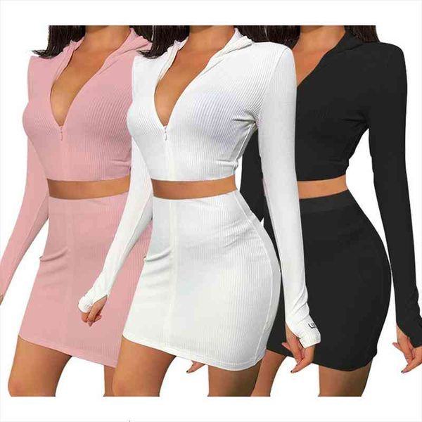 rib knitted fitness 2 piece matching sets women turtleneck long sleeve crop slim fit mini skirts wear fall clothing, Gray
rib knitted fitness 2 piece matching sets women turtleneck long sleeve crop slim fit mini skirts wear fall clothing, Gray