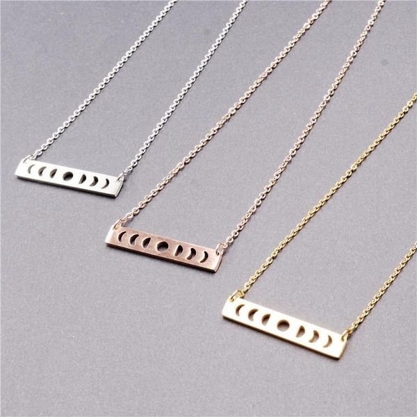 pendant necklaces fashion minimalist stainless steel engraved moon sun choker necklace hollow out bar for women men charm jewelry gifts, Silver
pendant necklaces fashion minimalist stainless steel engraved moon sun choker necklace hollow out bar for women men charm jewelry gifts, Silver