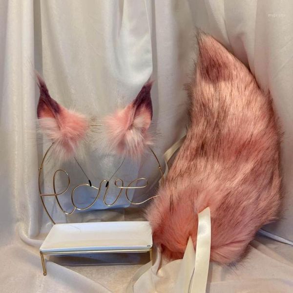 party masks girl headwear emulation lovely golden red cat's ear hair hoop animal ears and tail for cosplay props1
party masks girl headwear emulation lovely golden red cat's ear hair hoop animal ears and tail for cosplay props1