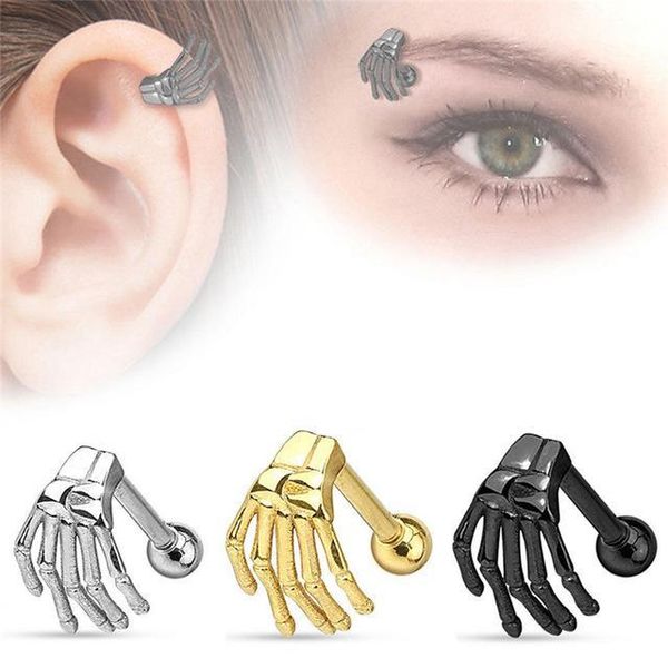 modrsa 1piece black/gold stainless steel helix piercing punk eyebrow ear piercing ghost hand claw earrings body jewelry q bbyqea, Silver
modrsa 1piece black/gold stainless steel helix piercing punk eyebrow ear piercing ghost hand claw earrings body jewelry q bbyqea, Silver