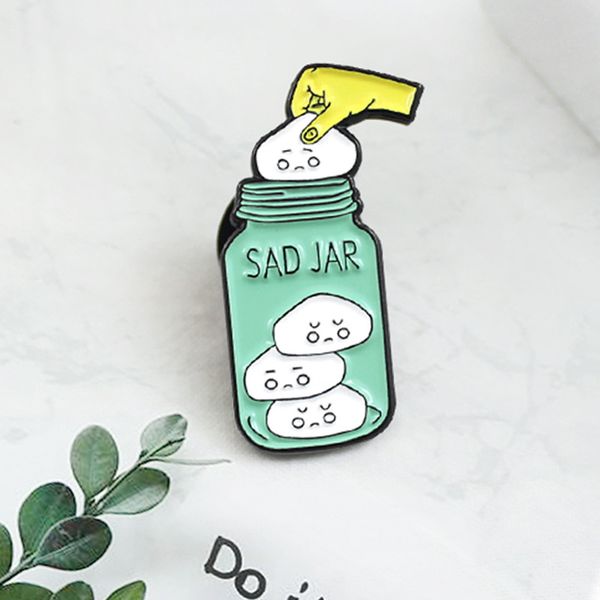 sad jar blue glass bottle metal enamel brooch throw out bad emotion badge pin creative fashion costume backpack jewelry gift
sad jar blue glass bottle metal enamel brooch throw out bad emotion badge pin creative fashion costume backpack jewelry gift