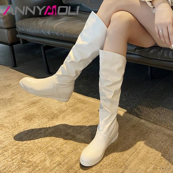 annymoli knee high boots high heel woman boots height increasing heel long pleated lady shoes autumn winter white size 431, Black
annymoli knee high boots high heel woman boots height increasing heel long pleated lady shoes autumn winter white size 431, Black