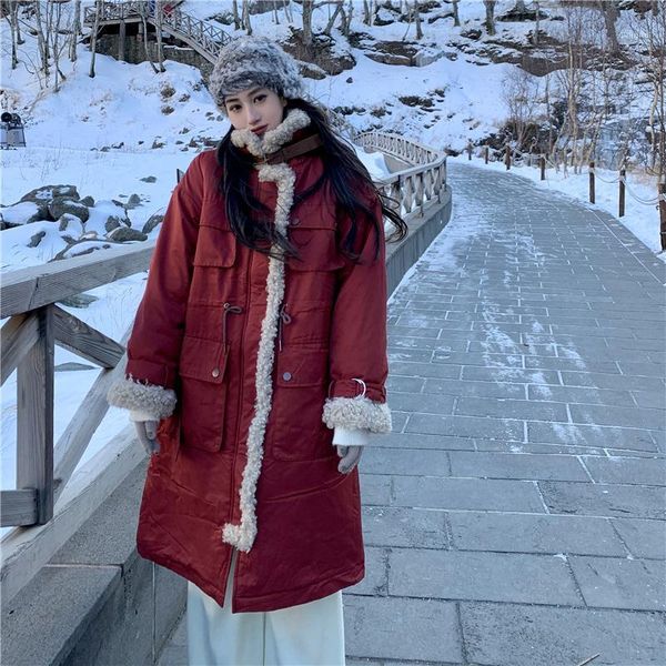 2020 winter new female korean fashion warm thick cotton long jacket loose alpaca wool tooling faction overcomes cotton clothes1, Black
2020 winter new female korean fashion warm thick cotton long jacket loose alpaca wool tooling faction overcomes cotton clothes1, Black
