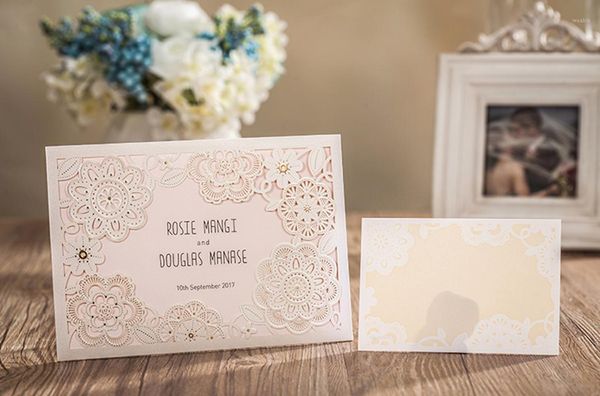 100pcs wishmade laser cut wedding invitations card with rsvp hollow floral for marriage party supplies,customizable cw60811
100pcs wishmade laser cut wedding invitations card with rsvp hollow floral for marriage party supplies,customizable cw60811