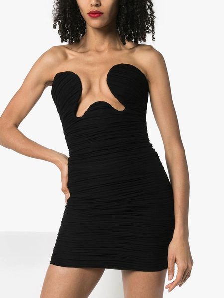 cut out strapless ruched short mini party dress women summer black nude, Black;gray
cut out strapless ruched short mini party dress women summer black nude, Black;gray