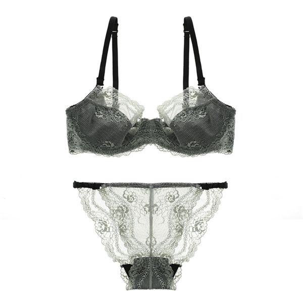 european and american french ultra-thin breathable pull together transparent lace lingerie bra suit for women c1211, Black;white
european and american french ultra-thin breathable pull together transparent lace lingerie bra suit for women c1211, Black;white