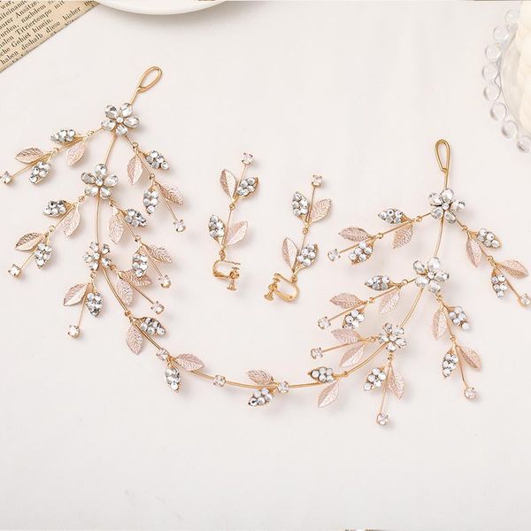 leaf rhinestone gold headbands earrings sets 2 pcs long metal tiara hairbands crowns wedding bride hair accessories hair vine, Golden;silver
leaf rhinestone gold headbands earrings sets 2 pcs long metal tiara hairbands crowns wedding bride hair accessories hair vine, Golden;silver