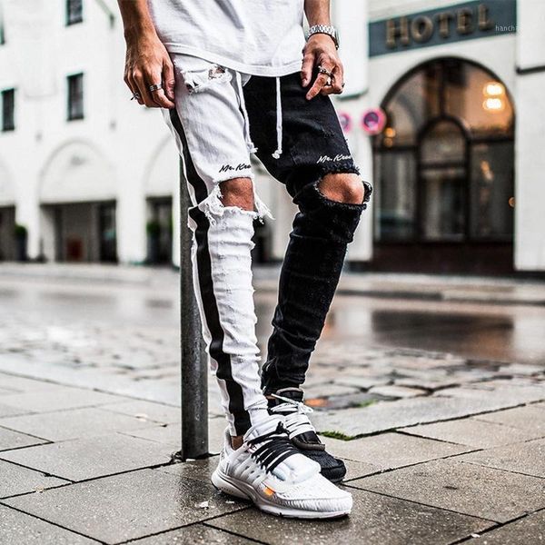 running pants mens streetwear hip hop jeans ripped destroyed pencil slim fit denim trousers male biker fashion punk stretch skinny jeans1, Black;blue
running pants mens streetwear hip hop jeans ripped destroyed pencil slim fit denim trousers male biker fashion punk stretch skinny jeans1, Black;blue