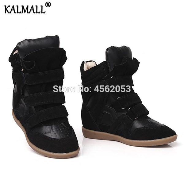 boots kalmall autumn winter shoes woman ankle flat casual bota patchwork leather and suede concealed wedge sneakers, Black
boots kalmall autumn winter shoes woman ankle flat casual bota patchwork leather and suede concealed wedge sneakers, Black