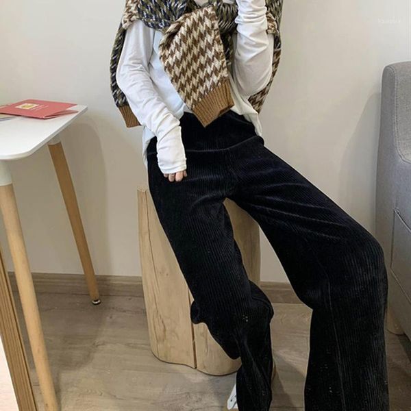 2021 winter women flush warm corduroy casual pants lady wide leg loose high waist slacks female fashion slim straight trousers1, Black;white
2021 winter women flush warm corduroy casual pants lady wide leg loose high waist slacks female fashion slim straight trousers1, Black;white
