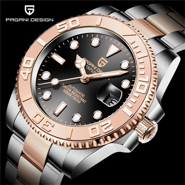 pagani design 40mm luxury mechanical watches automatic japan nh35a movement sapphire glass 100m waterproof mekaniska klockor q1129, Slivery;brown
pagani design 40mm luxury mechanical watches automatic japan nh35a movement sapphire glass 100m waterproof mekaniska klockor q1129, Slivery;brown