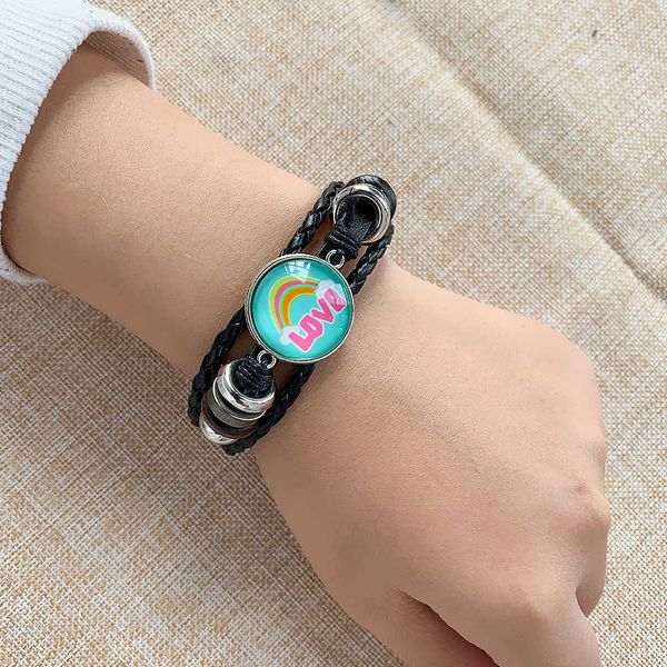 factory price cancer hope charm for women breast awareness bracelet braided leather rope wrap bangle fashion handmade je, Black
factory price cancer hope charm for women breast awareness bracelet braided leather rope wrap bangle fashion handmade je, Black