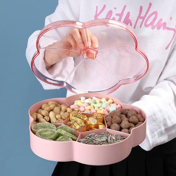 storage bottles & jars 1pcs dried fruit plate home snack compartment lid living room creative double-layer sealed box melon seed tray candy
storage bottles & jars 1pcs dried fruit plate home snack compartment lid living room creative double-layer sealed box melon seed tray candy