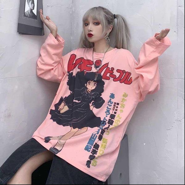 harajuku tshirt streetwear anime t shirt females cool cartoon print hip hop streetwear funny print casual pink oversized, White
harajuku tshirt streetwear anime t shirt females cool cartoon print hip hop streetwear funny print casual pink oversized, White