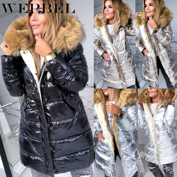 causal glossy silver down jackets winter women's long fur collar hooded coat parkas thick winter jacket women outwear q1210, Black
causal glossy silver down jackets winter women's long fur collar hooded coat parkas thick winter jacket women outwear q1210, Black