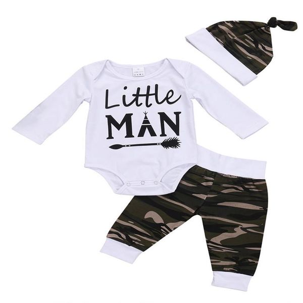 clothing sets us stock baby boy clothes 3pcs set born long sleeve letter romper+camo pants+hat outfits toddler kids autumn spring suit, White
clothing sets us stock baby boy clothes 3pcs set born long sleeve letter romper+camo pants+hat outfits toddler kids autumn spring suit, White