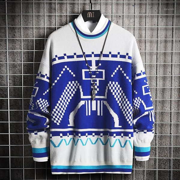 pullover men's sweater 2020 winter loose style sweater for men hip hop jacquard korean sweaters1, White;black
pullover men's sweater 2020 winter loose style sweater for men hip hop jacquard korean sweaters1, White;black